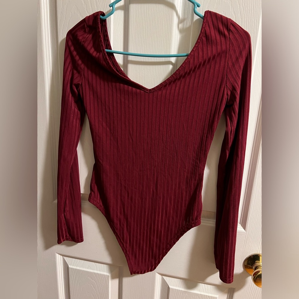 Shein Maroon bodysuit size s/m